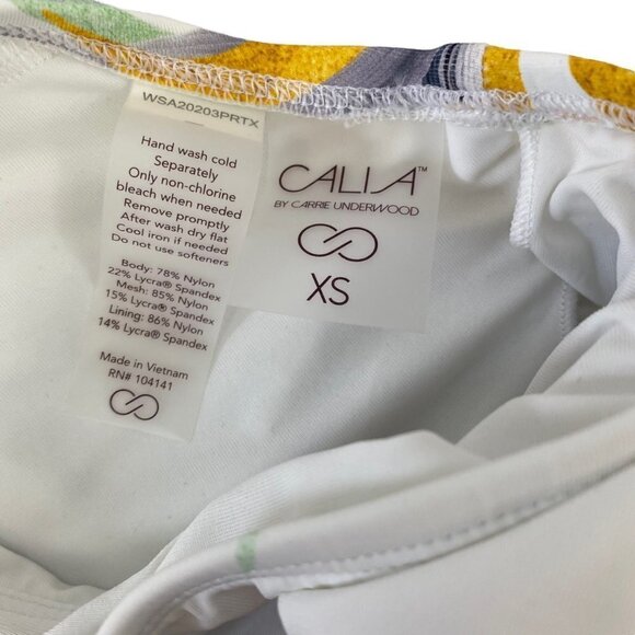 CALIA by Carrie Underwood Black & White Floral 2-pc Twist Bikini Set XS - Picture 8 of 9